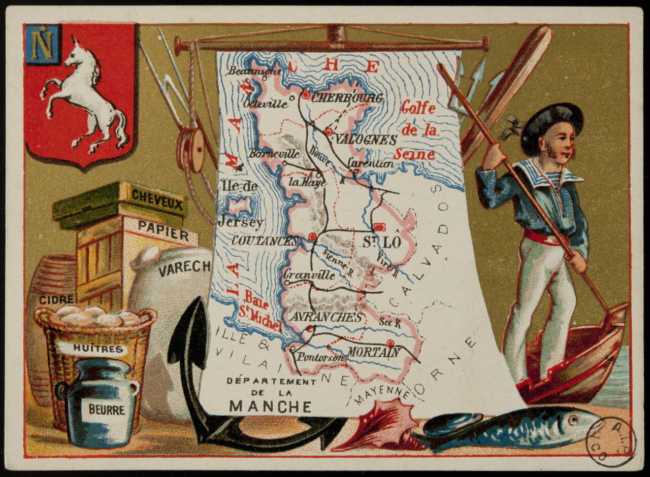 Carte réclame DEPARTEMENT  DE LA  MANCHE 1972.59.50 Photo