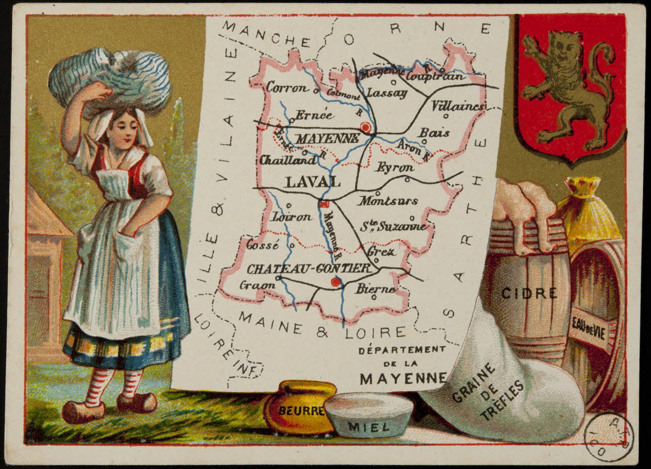 Carte réclame DEPARTEMENT  DE LA  MAYENNE 1972.59.53 Photo