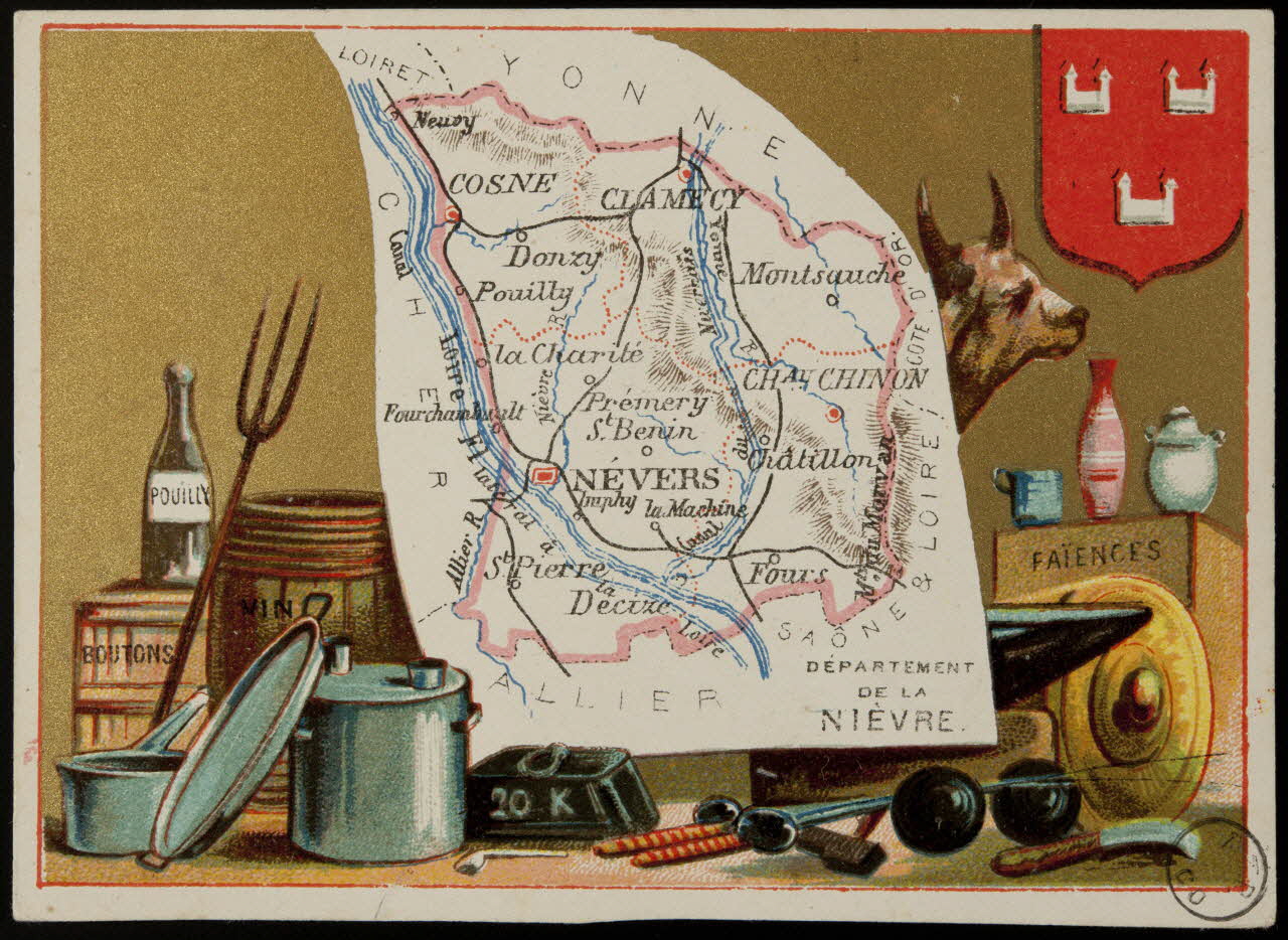Carte réclame DEPARTEMENT  DE LA  NIEVRE. 1972.59.57 Photo