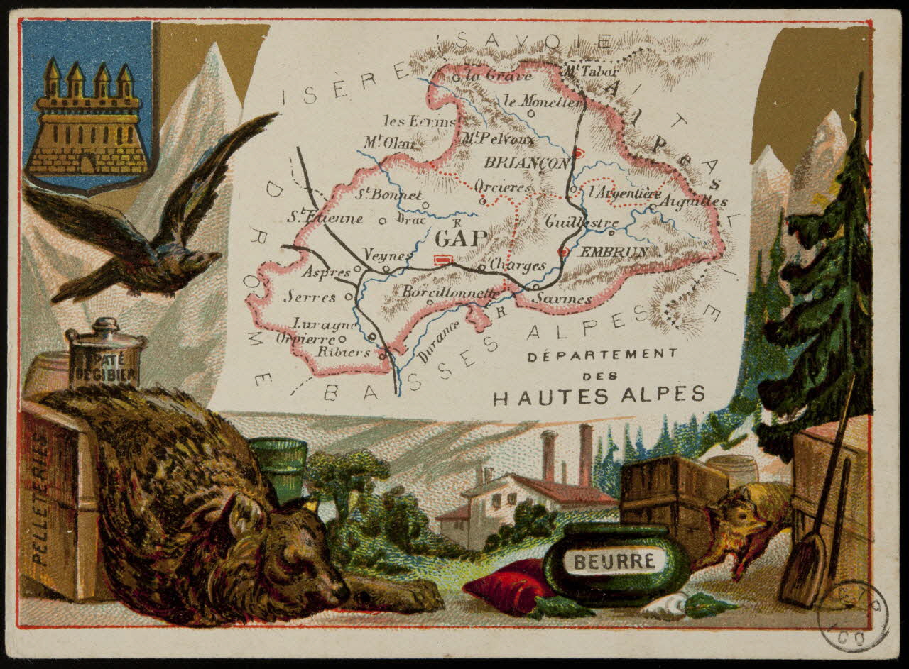 Carte réclame DEPARTEMENT  DES  HAUTES ALPES 1972.59.6 Photo