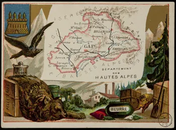 Carte réclame DEPARTEMENT  DES  HAUTES ALPES 1972.59.6  Photo