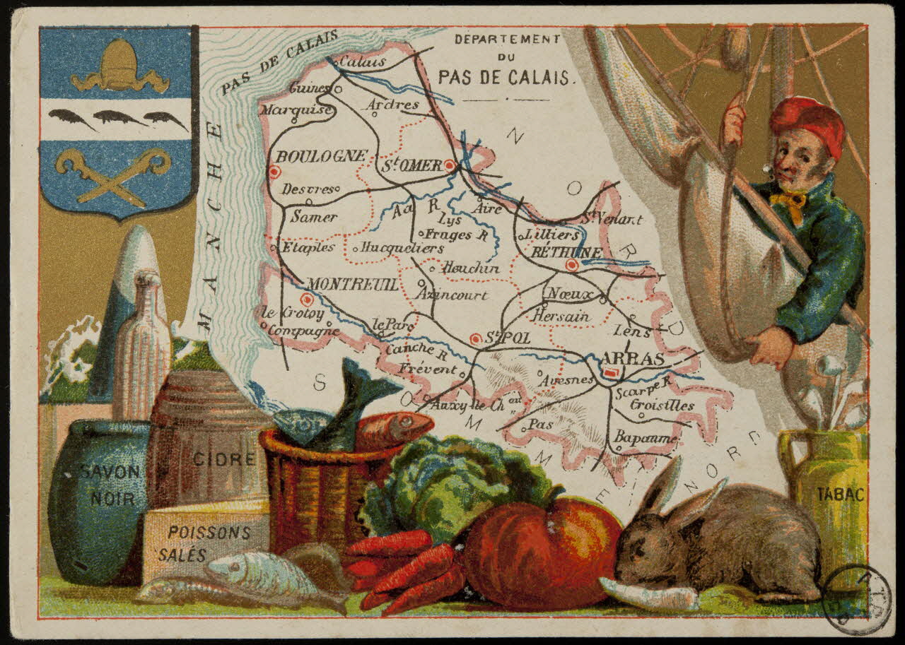 Carte réclame DEPARTEMENT  DU  PAS DE CALAIS. 1972.59.61 Photo