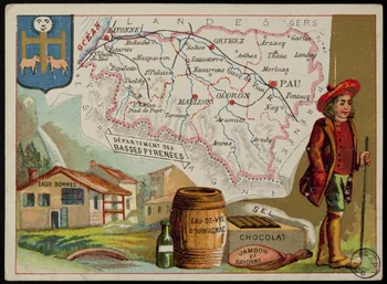 Carte réclame DEPARTEMENT DES  BASSES PYRENEES 1972.59.63 Photo