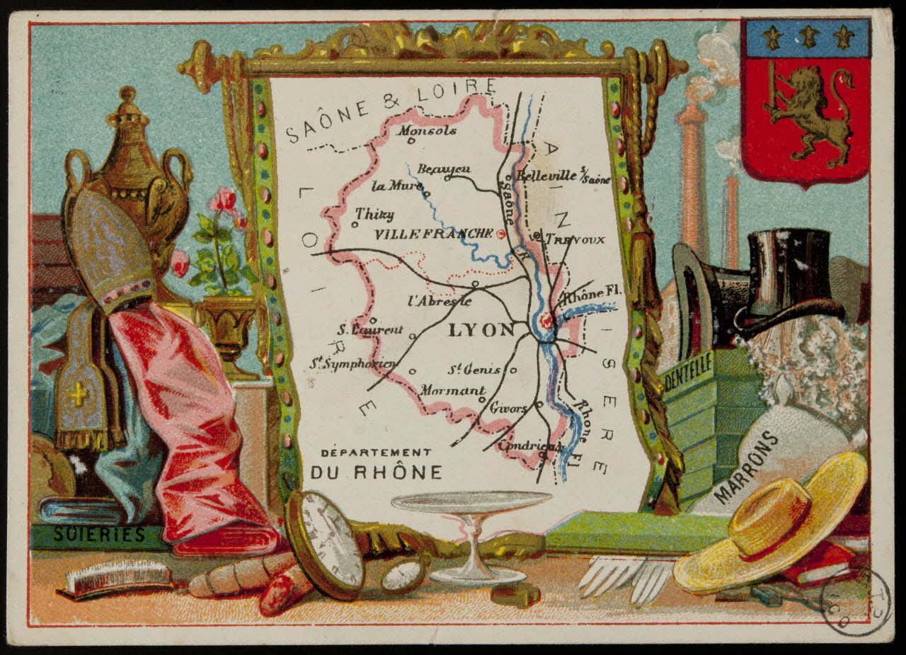 Carte réclame DEPARTEMENT  DU RHÔNE 1972.59.66 Photo