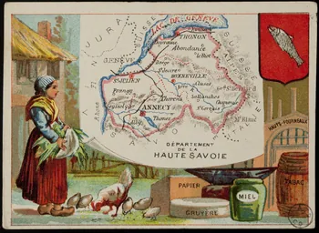 Carte réclame DEPARTEMENT  DE LA  HAUTE SAVOIE 1972.59.71 Photo