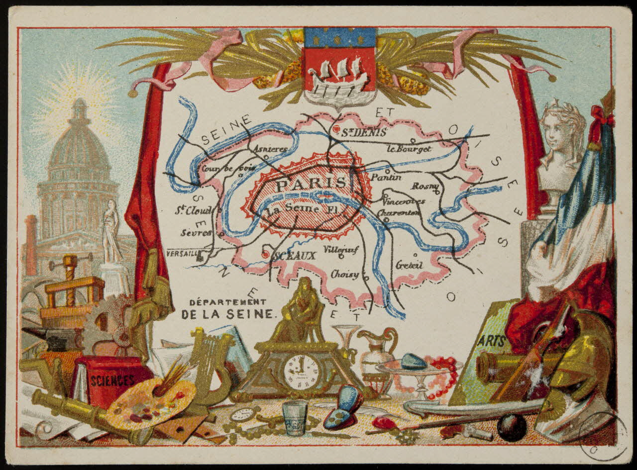 Carte réclame DEPARTEMENT  DE LA SEINE. 1972.59.72 Photo