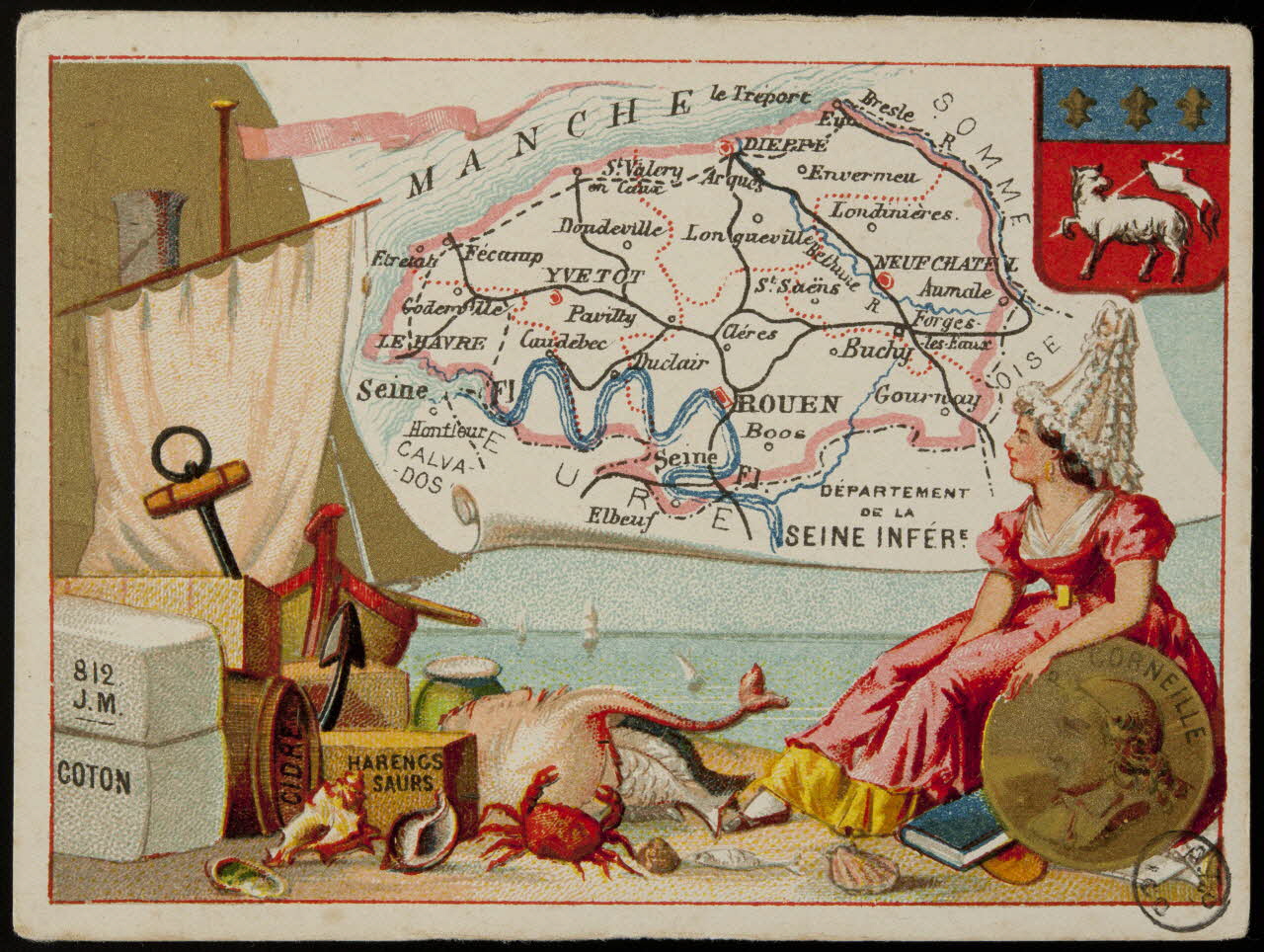 Carte réclame DEPARTEMENT  DE LA  SEINE INFERIEURE 1972.59.73 Photo