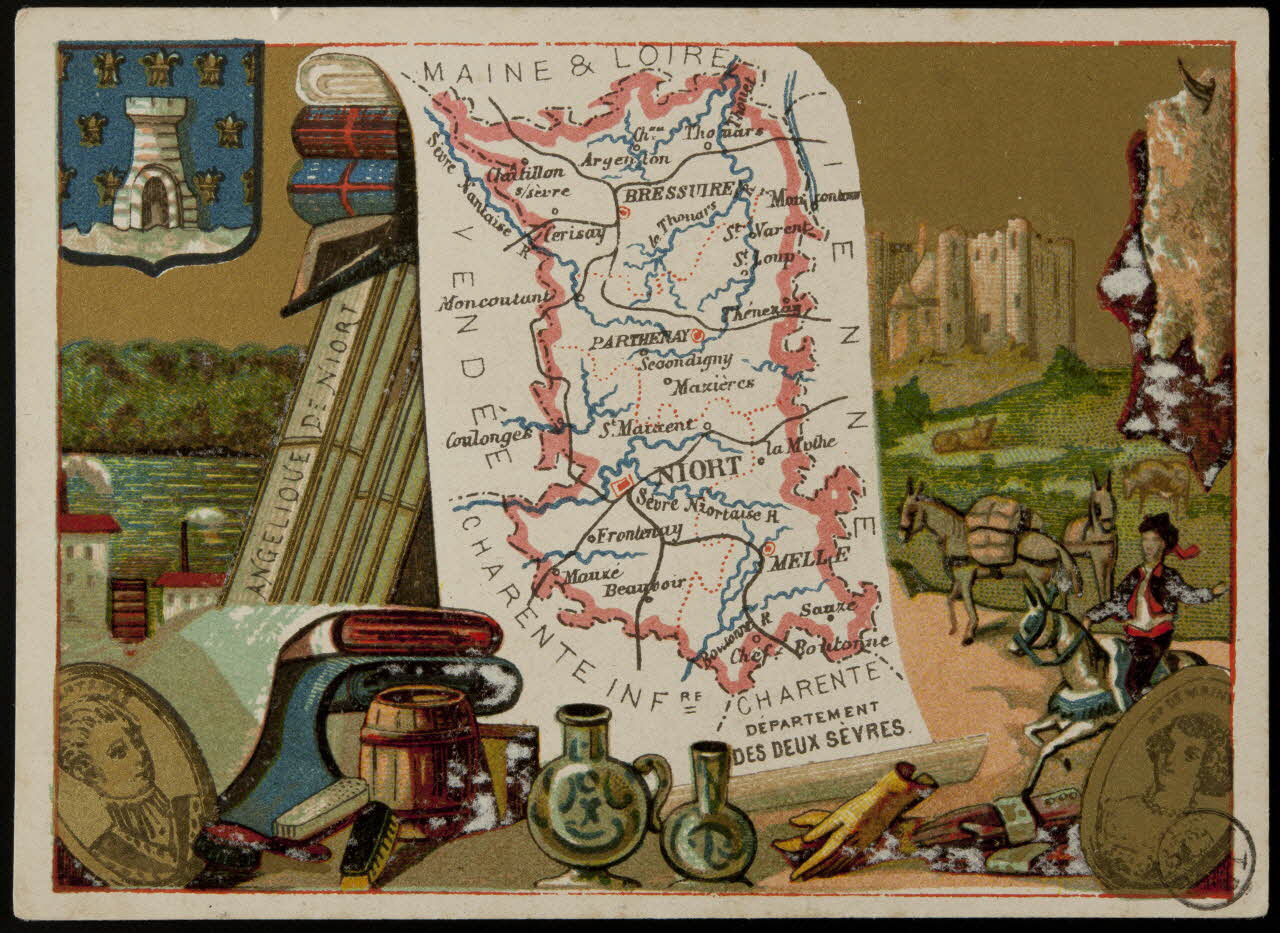 Carte réclame DEPARTEMENT  DES DEUX SEVRES. 1972.59.76 Photo