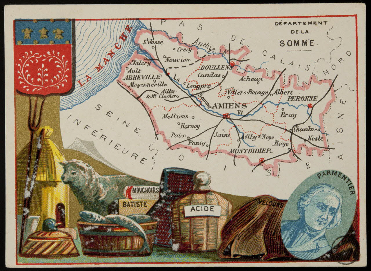 Carte réclame DEPARTEMENT  DE LA  SOMME. 1972.59.77 Photo