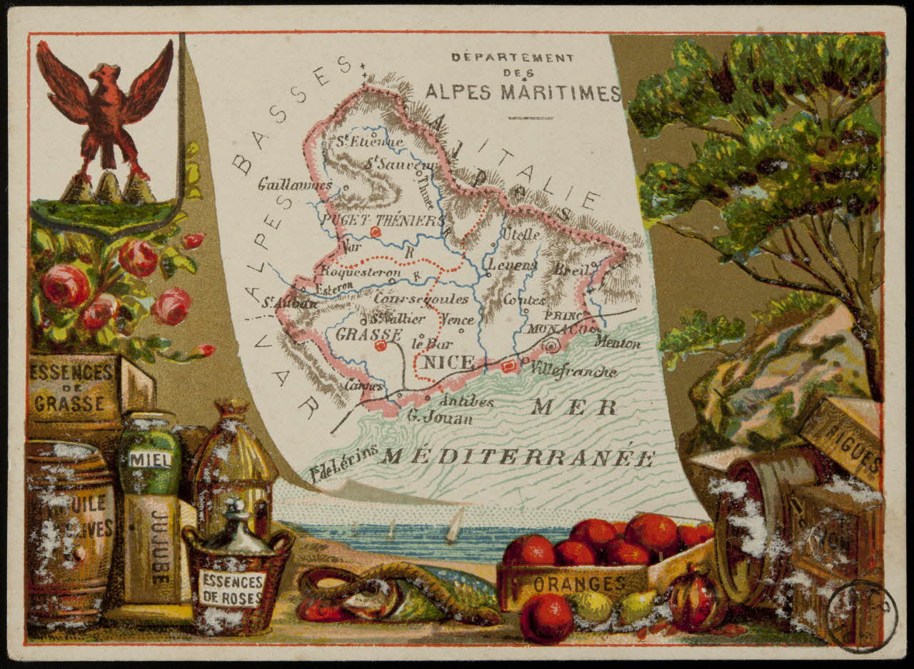 Carte réclame DEPARTEMENT  DES  ALPES MARITIMES 1972.59.8 Photo