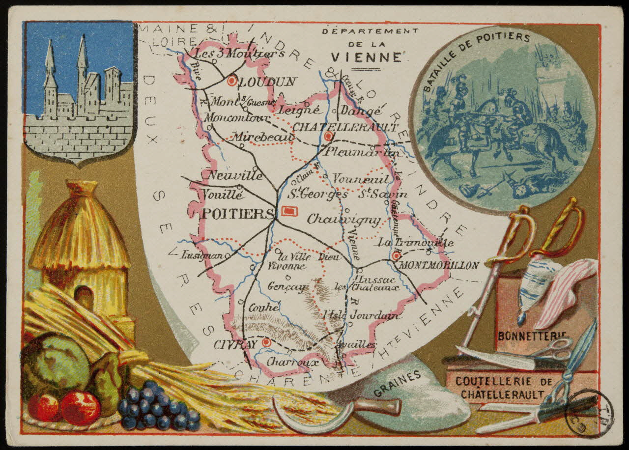 Carte réclame DEPARTEMENT  DE LA  VIENNE 1972.59.84 Photo