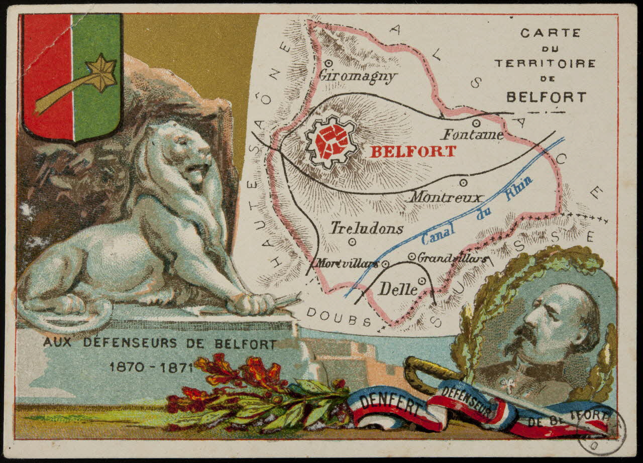 Carte réclame CARTE  DU  TERRITOIRE  DE  BELFORT 1972.59.88 Photo