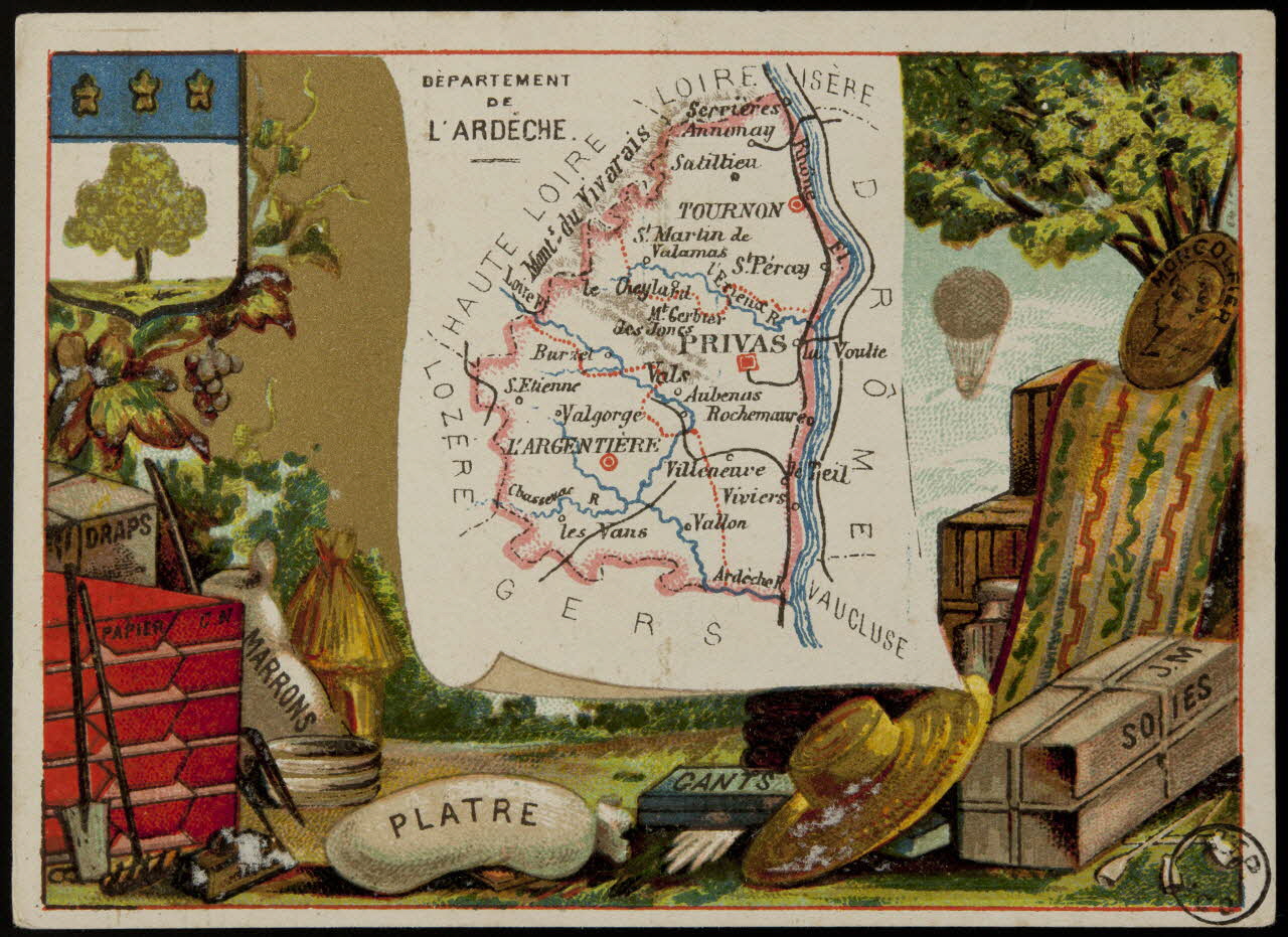 Carte réclame DEPARTEMENT  DE  L'ARDECHE 1972.59.9 Photo