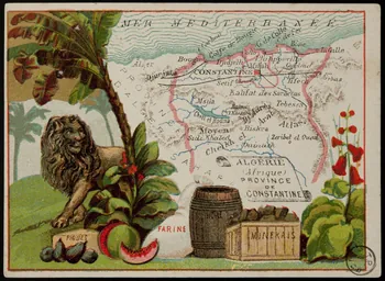 Carte réclame ALGERIE  (Afrique)  PROVINCE  DE  CONSTANTINE 1972.59.91 Photo