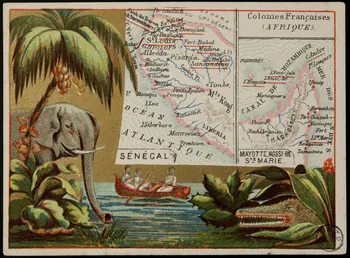 Carte réclame Colonies Françaises  (AFRIQUE). 1972.59.93 Photo