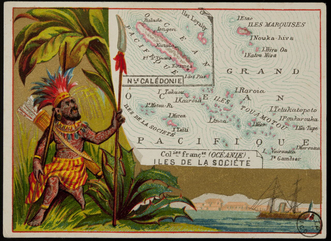 Carte réclame Colonies françaises (OCEANIE)  ILES DE LA SOCIETE 1972.59.98 Photo
