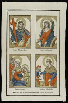 Pellerin imagerie ancienne Planche de saintes Lorraine, France 1837 1972.83.14 Photo