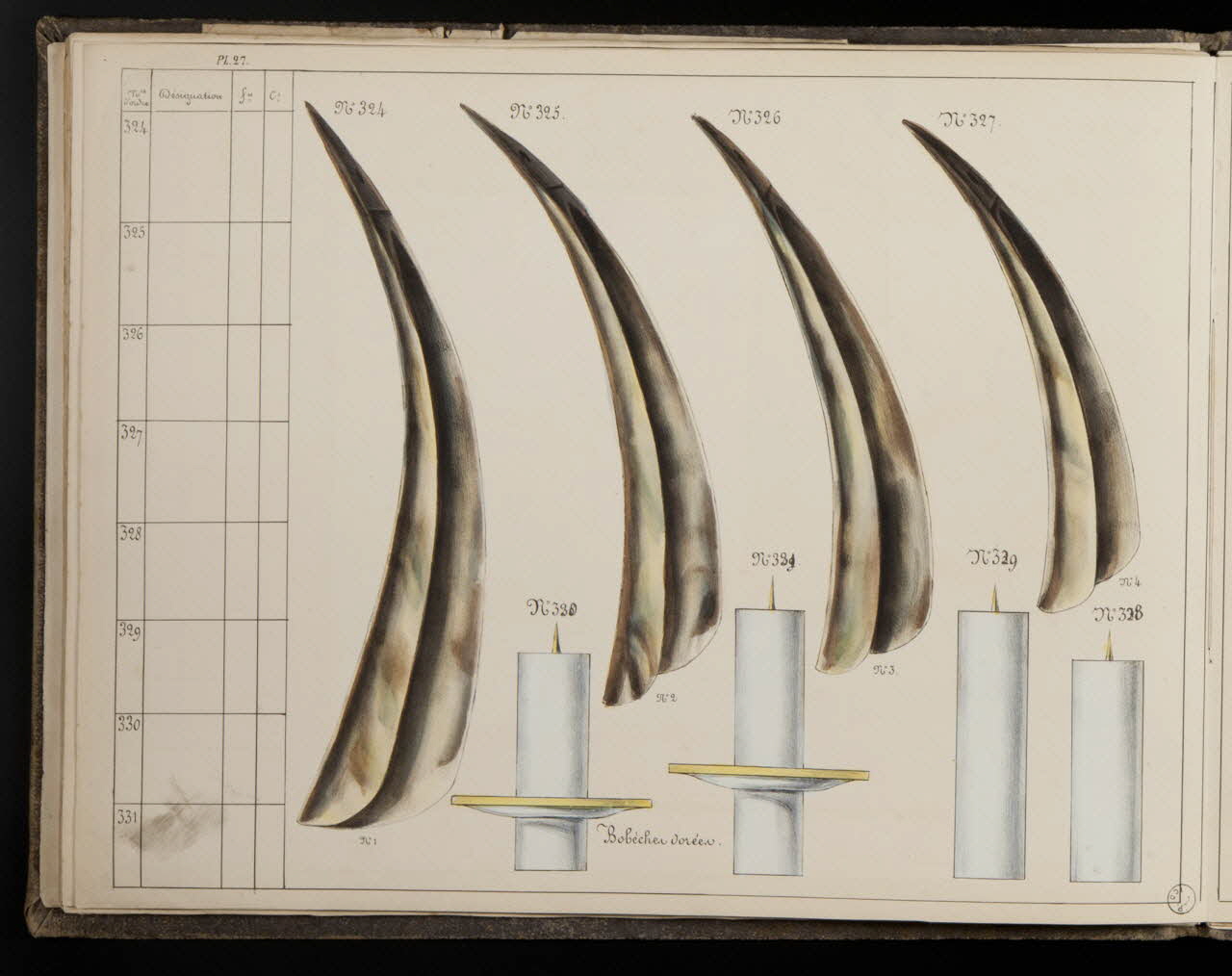 album Bobèches dorées. 1972.83.30.27 Photo