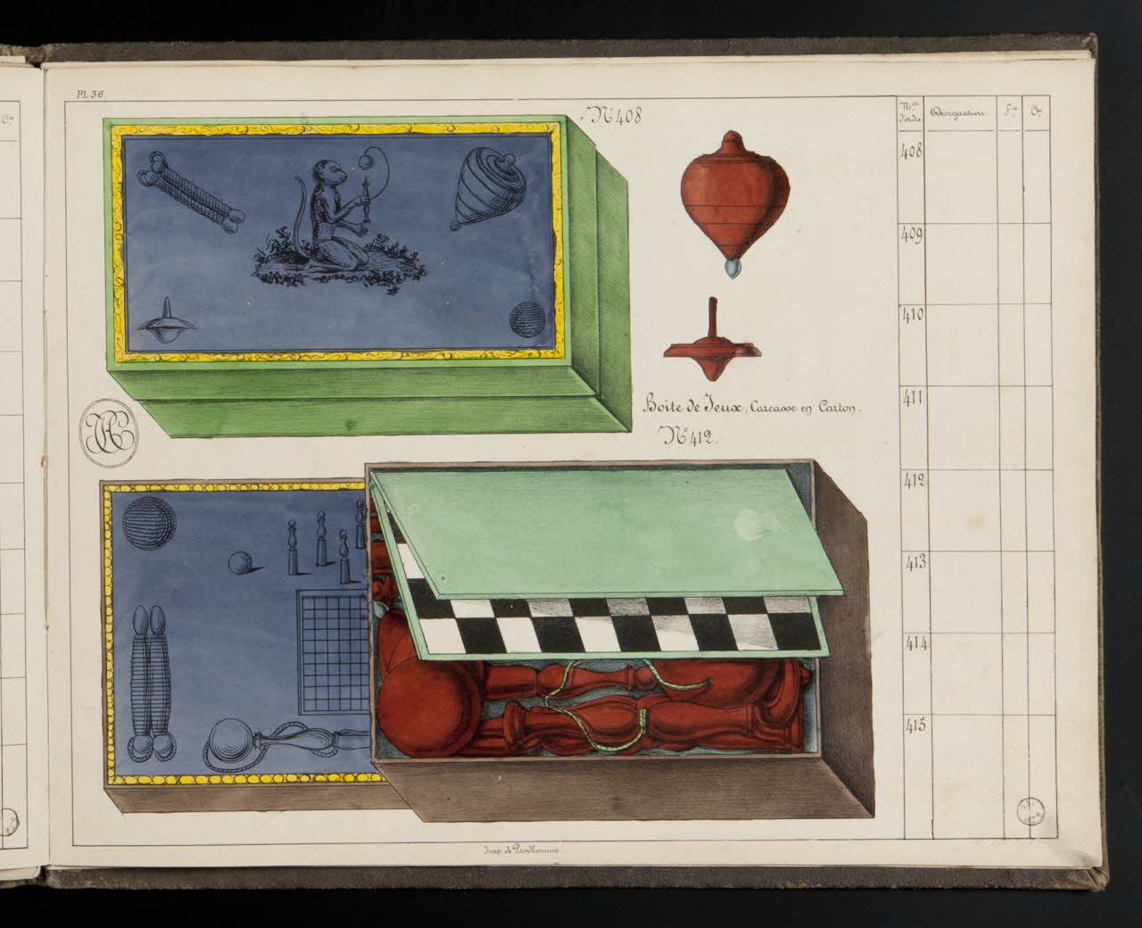 album Boite de Jeu, Carcasse en Carton. 1972.83.30.36 Photo