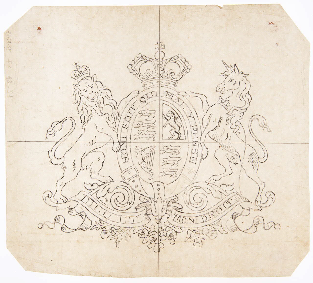 dessin Poncif représentant des armoiries 1972.87.27 Photo