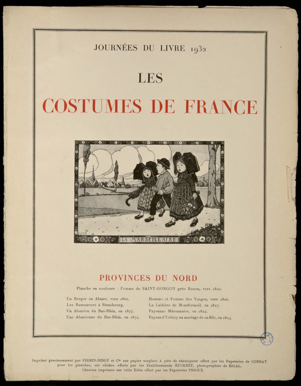 estampe LES  COSTUMES DE FRANCE 1976.1.19.1/10 Photo