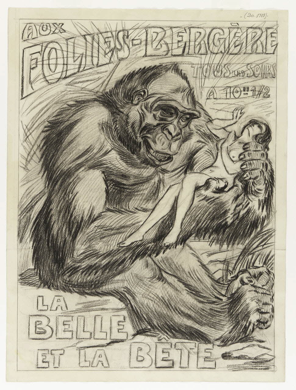 dessin LA  BELLE  ET LA BÊTE 1976.116.61 Photo