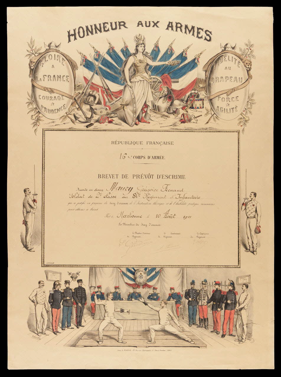 estampe HONNEUR AUX ARMES 1976.16.10 Photo