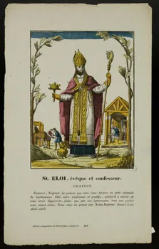Jean-Baptiste Castiaux ; Simon-François Blocquel estampe St. ELOI, évêque et confesseur. Lille 1837-1863 1976.16.5  Photo