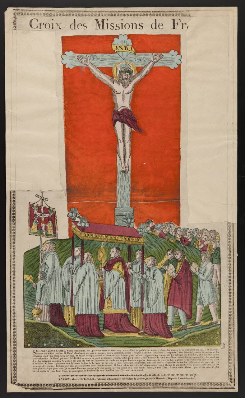 estampe Christ sur la croix et procession 1976.16.7 Photo