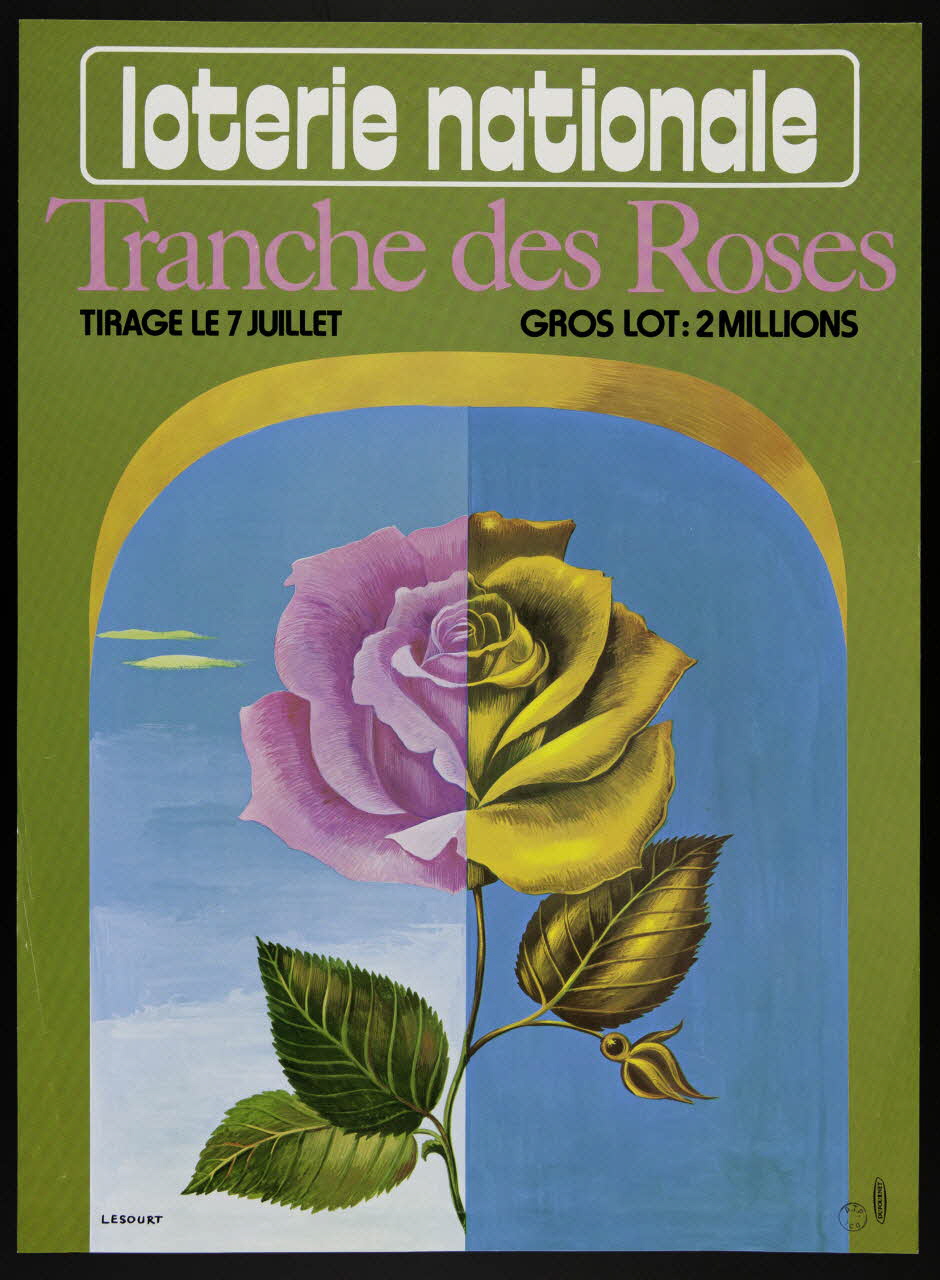 affiche loterie nationale  Tranche des Roses 1976.20.102 Photo