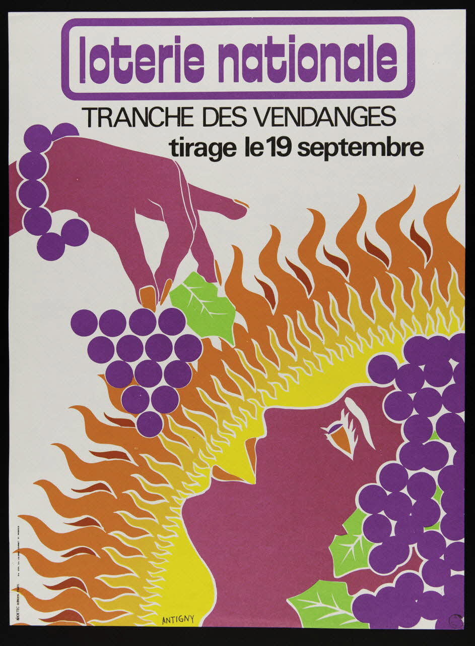 affiche loterie nationale  TRANCHE DES VENDANGES 1976.20.121 Photo