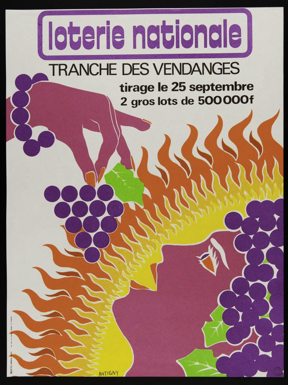 affiche loterie nationale  TRANCHE DES VENDANGES 1976.20.124 Photo