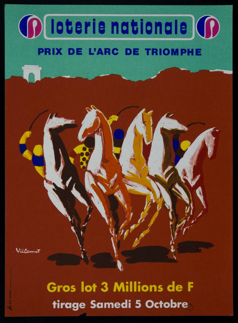 affiche loterie nationale  PRIX DE L'ARC DE TRIOMPHE 1976.20.137 Photo