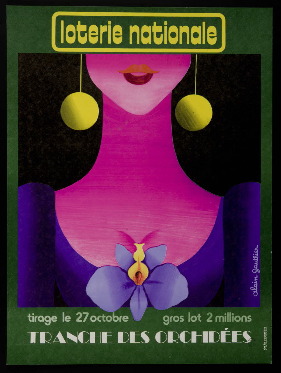 affiche loterie nationale  TRANCHE DES ORCHIDEES 1976.20.145 Photo
