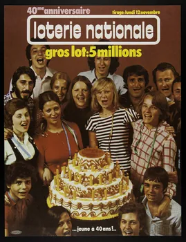 affiche 40me anniversaire  loterie nationale 1976.20.150  Photo
