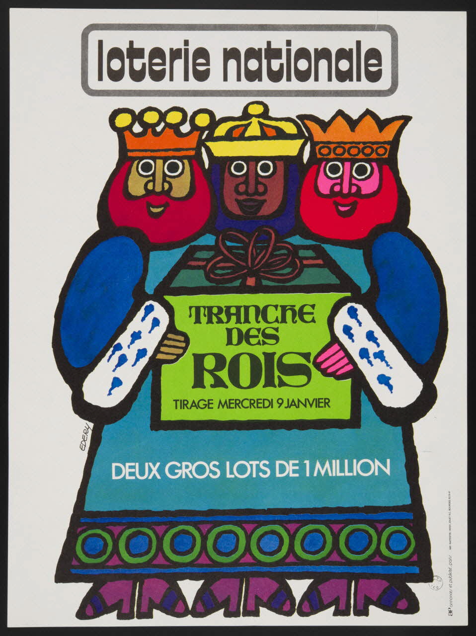 affiche loterie nationale  TRANCHE  DES  ROIS 1976.20.29 Photo