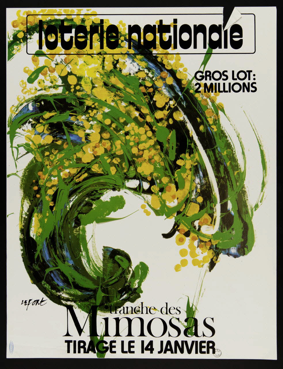 affiche loterie nationale  tranche des  Mimosas 1976.20.30 Photo