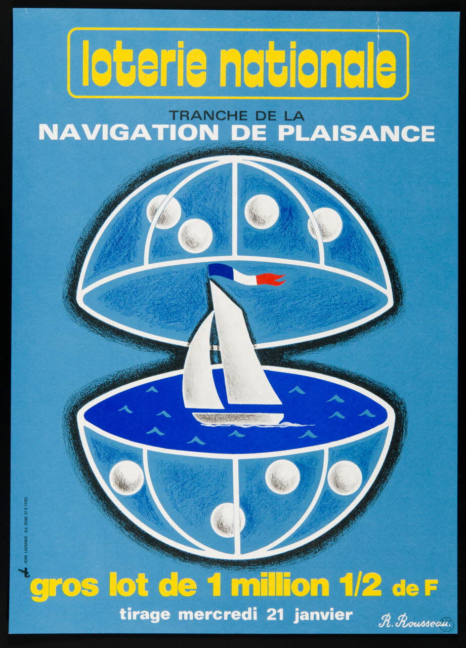 affiche loterie nationale  TRANCHE DE LA  NAVIGATION DE PLAISANCE 1976.20.31 Photo