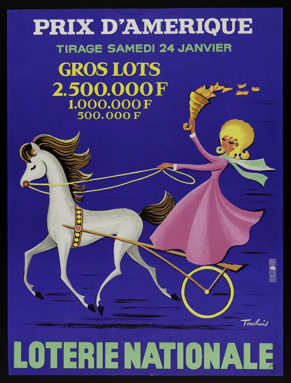 affiche PRIX D'AMERIQUE  LOTERIE NATIONALE 1976.20.32 Photo