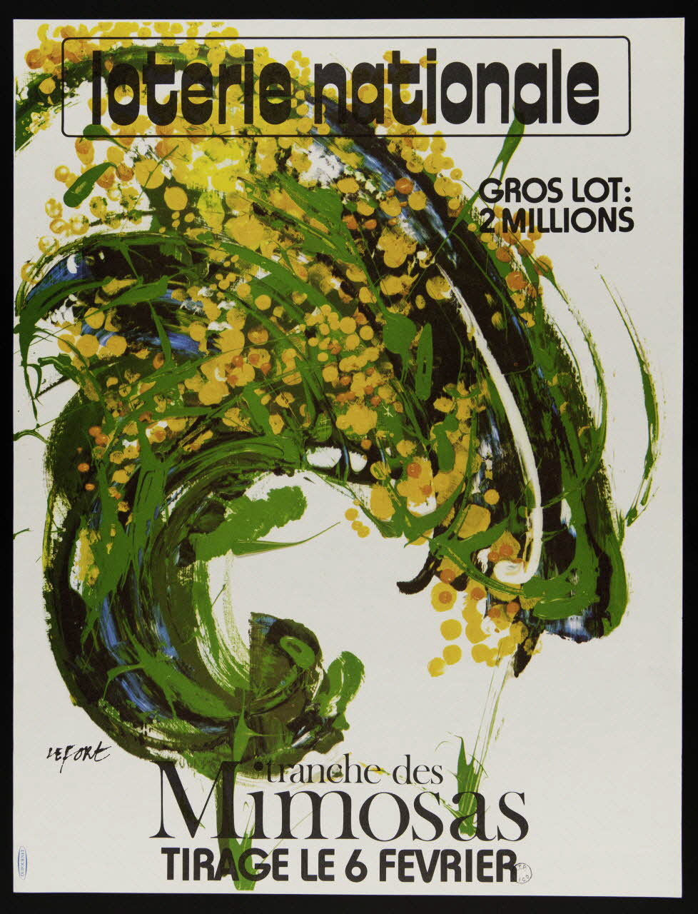 affiche loterie nationale  tranche des  Mimosas 1976.20.42 Photo