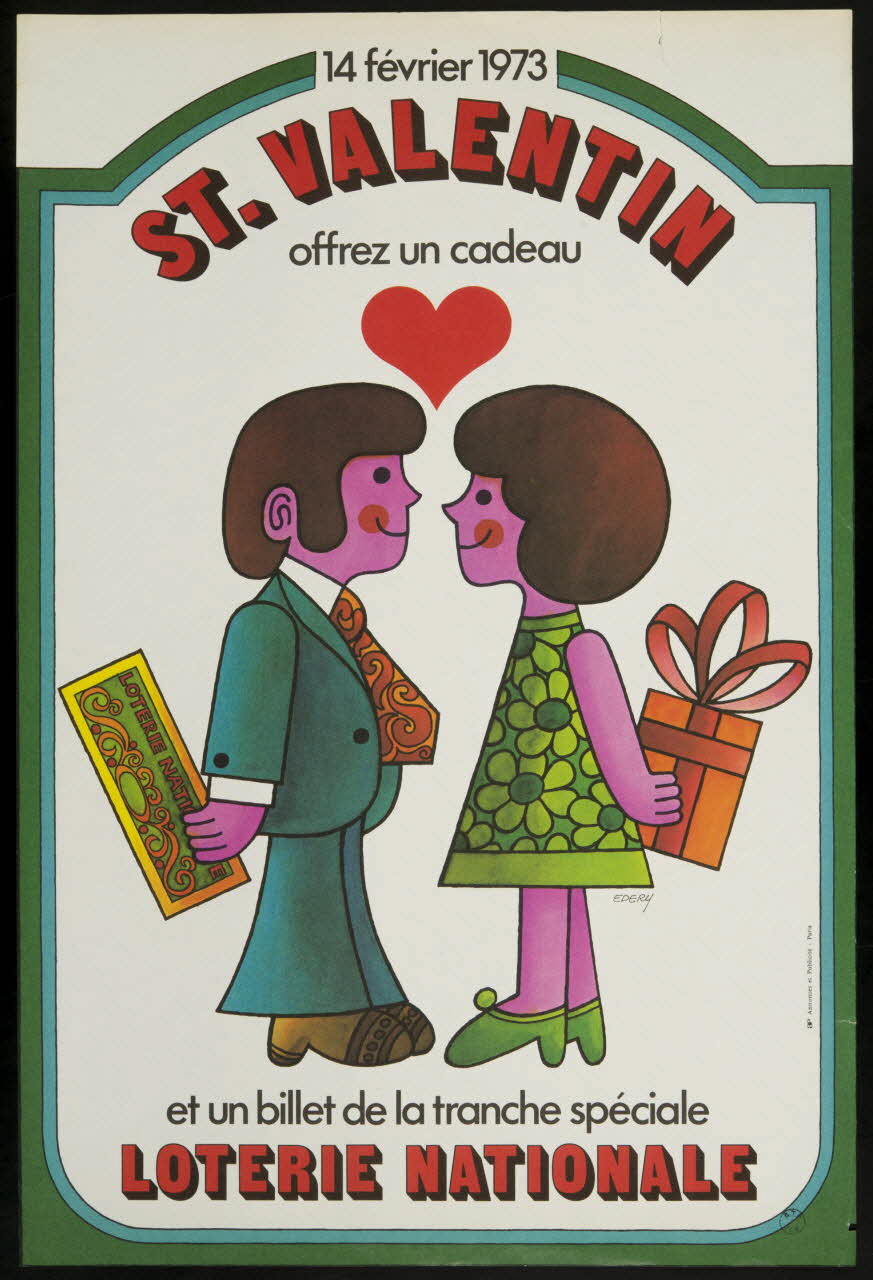 affiche LOTERIE NATIONALE  ST. VALENTIN 1976.20.44 Photo