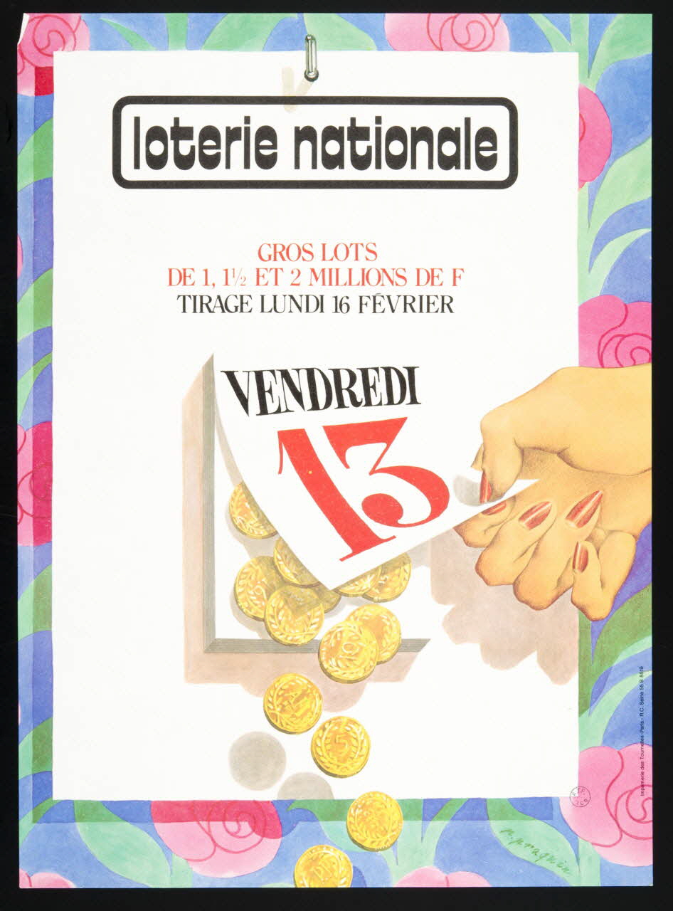 affiche loterie nationale  VENDREDI  13 1976.20.47 Photo