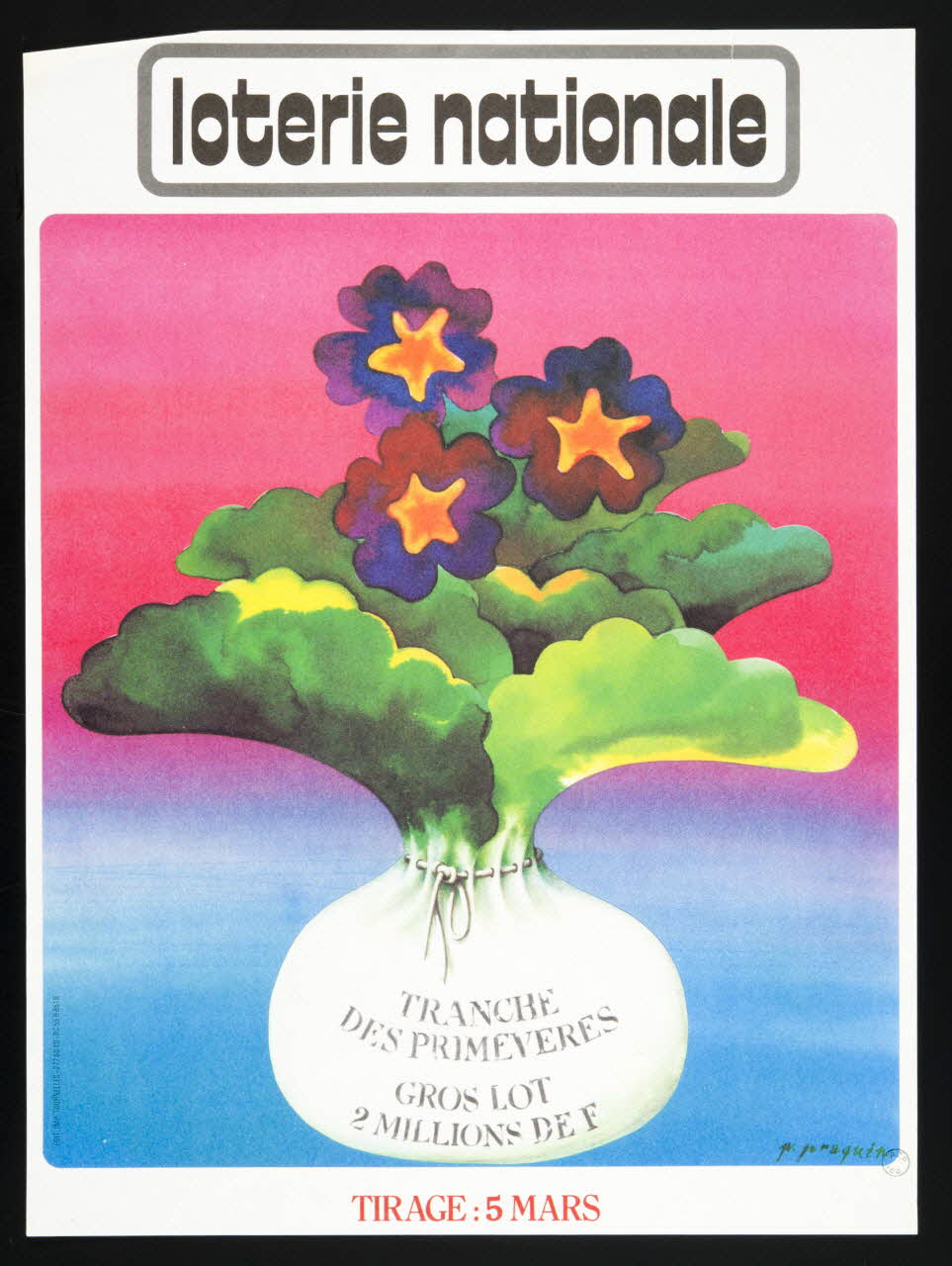 affiche loterie nationale  TRANCHE  DES PRIMEVERES 1976.20.54 Photo
