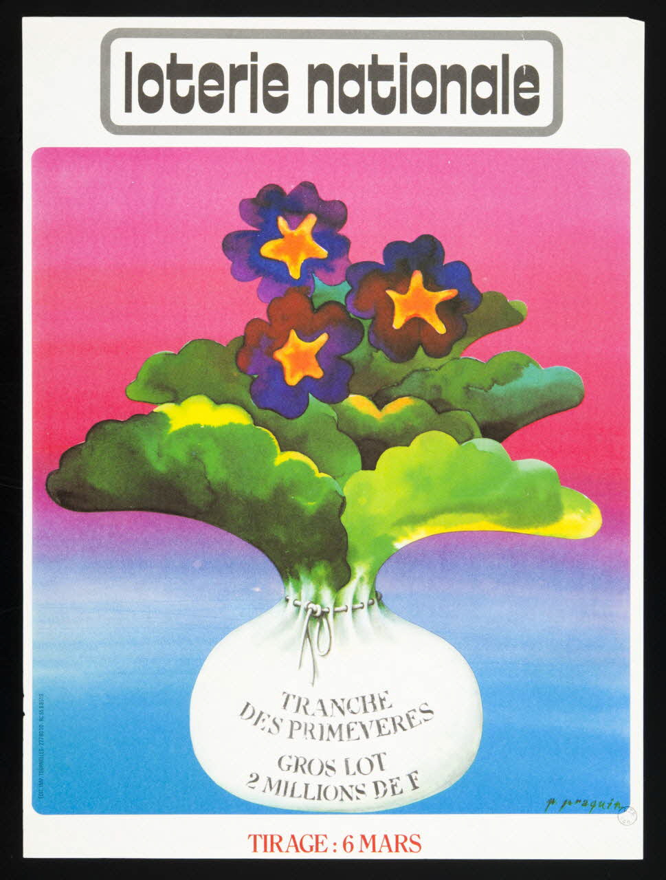 affiche loterie nationale  TRANCHE  DES PRIMEVERES 1976.20.55 Photo