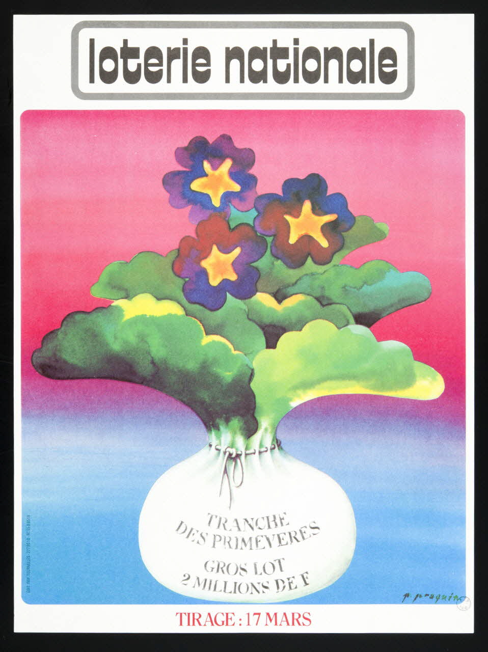 affiche loterie nationale  TRANCHE DES PRIMEVERES 1976.20.56 Photo
