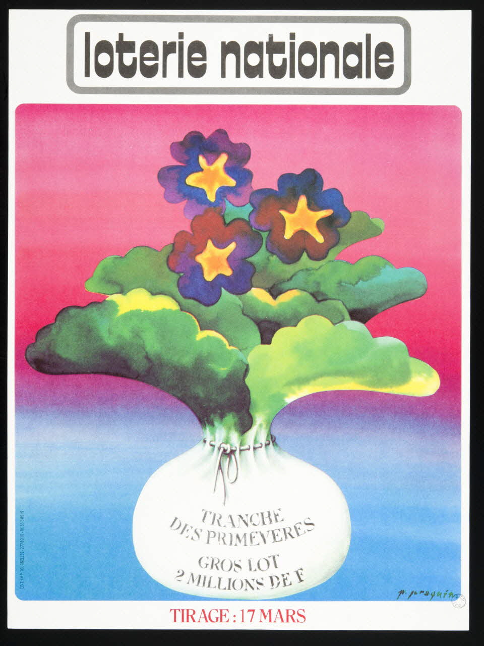 affiche loterie nationale  TRANCHE  DES PRIMEVERES 1976.20.57 Photo