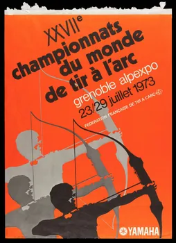 affiche XXVIIe  championnats  du monde  de tir à l'arc 1976.20.6  Photo