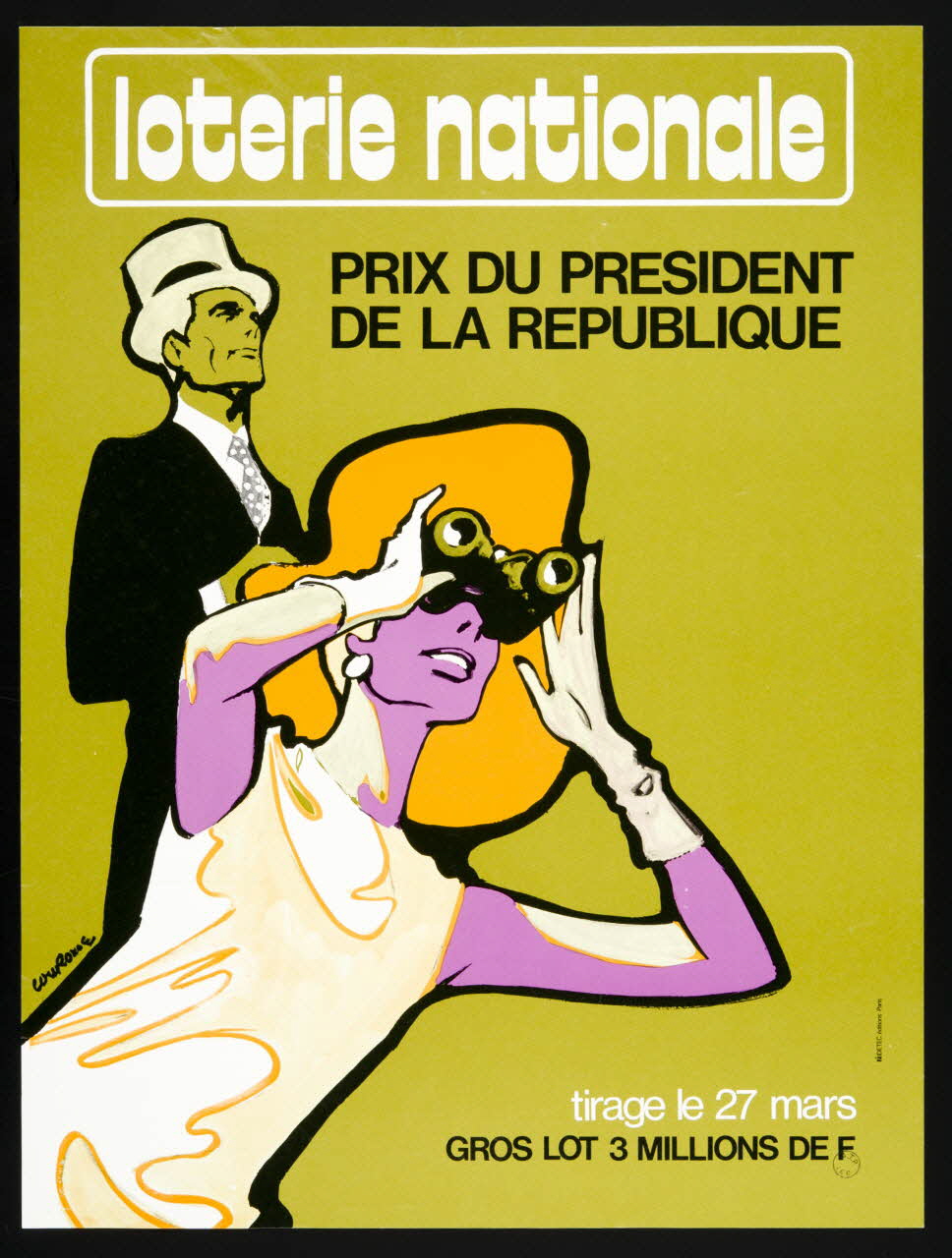 affiche loterie nationale PRIX DU PRESIDENT DE LA REPUBLIQUE 1976.20.62 Photo