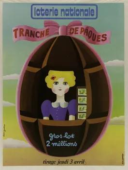affiche loterie nationale  TRANCHE DE PÂQUES 1976.20.66 Photo