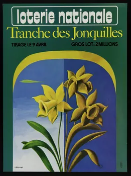 affiche loterie nationale  Tranche des Jonquilles 1976.20.71  Photo